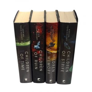 Adrian Tchaikovsky     1. Children of Time, 2. Ruin,  3. Memory  4. Strife   Original Editions